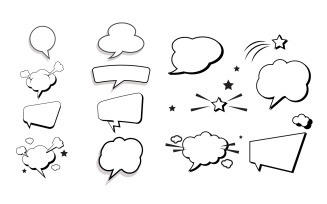 Comic Book Pop art Design Element Vector Illustration v.11