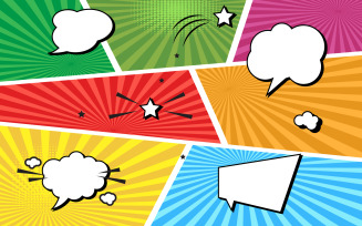 Comic Book Pop art Design Element Vector Illustration v.8