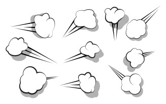 Comic Book Pop art style Design Element Vector Illustration v.6