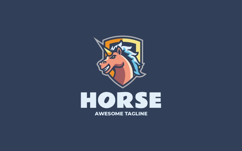 Horse E-Sport And Sport Logo Logo Template