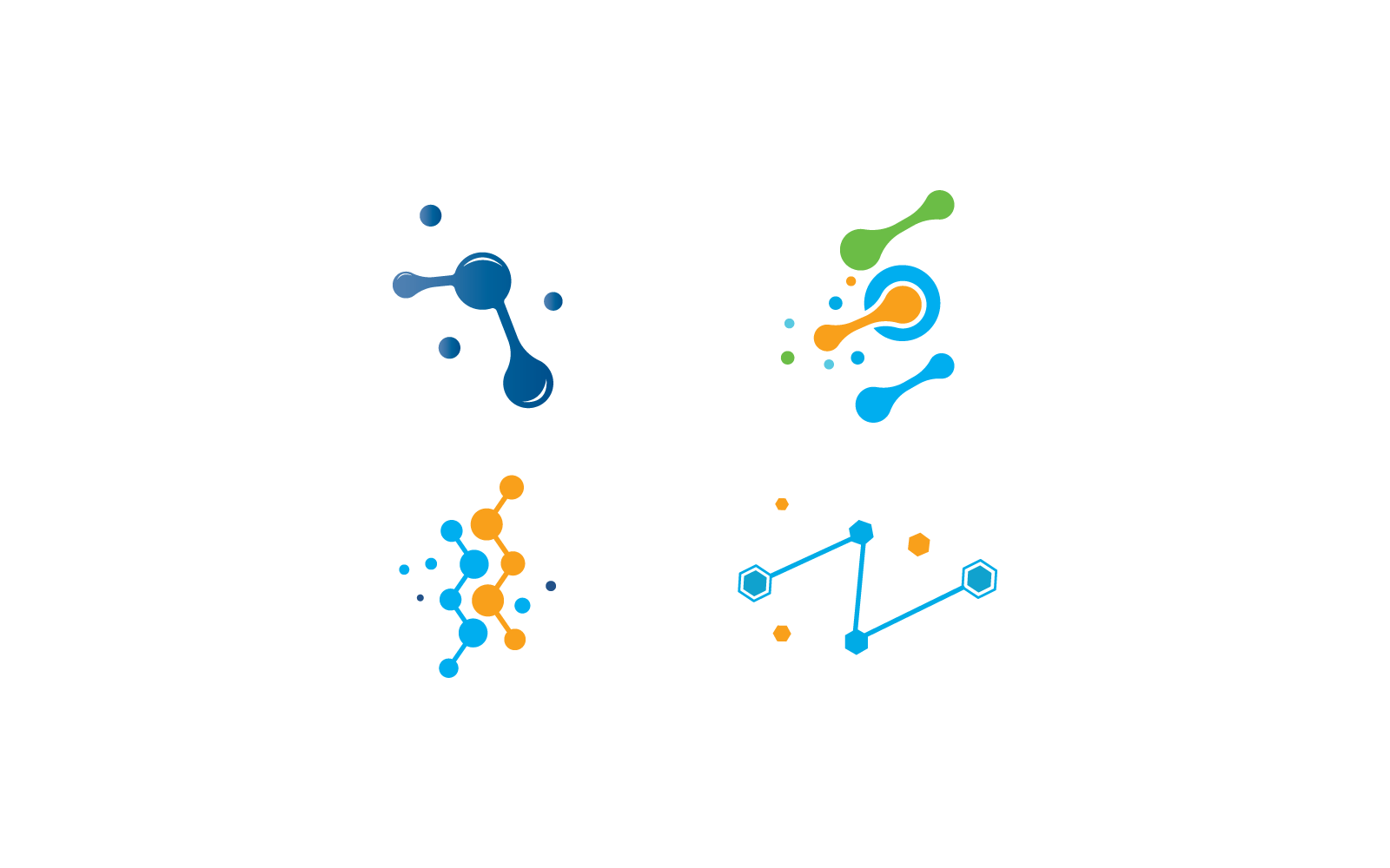 Logo-Vorlage zur Illustration des Molekülsymbols