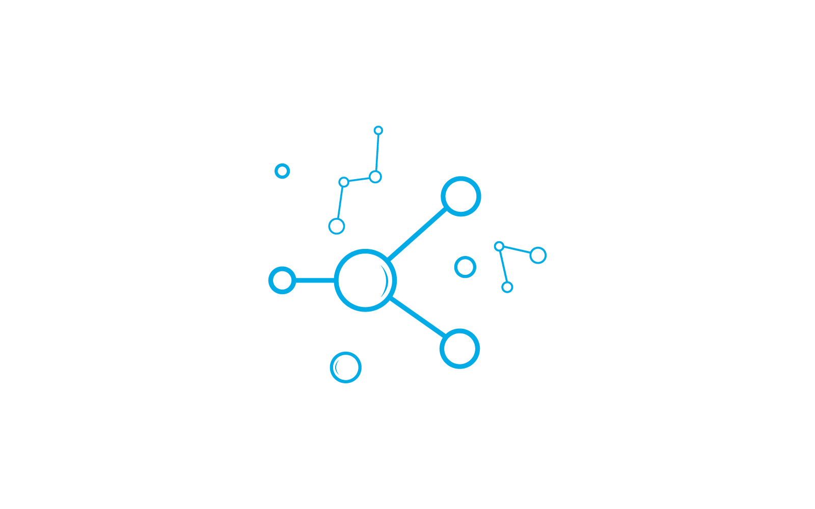 Molecule design illustration logo template