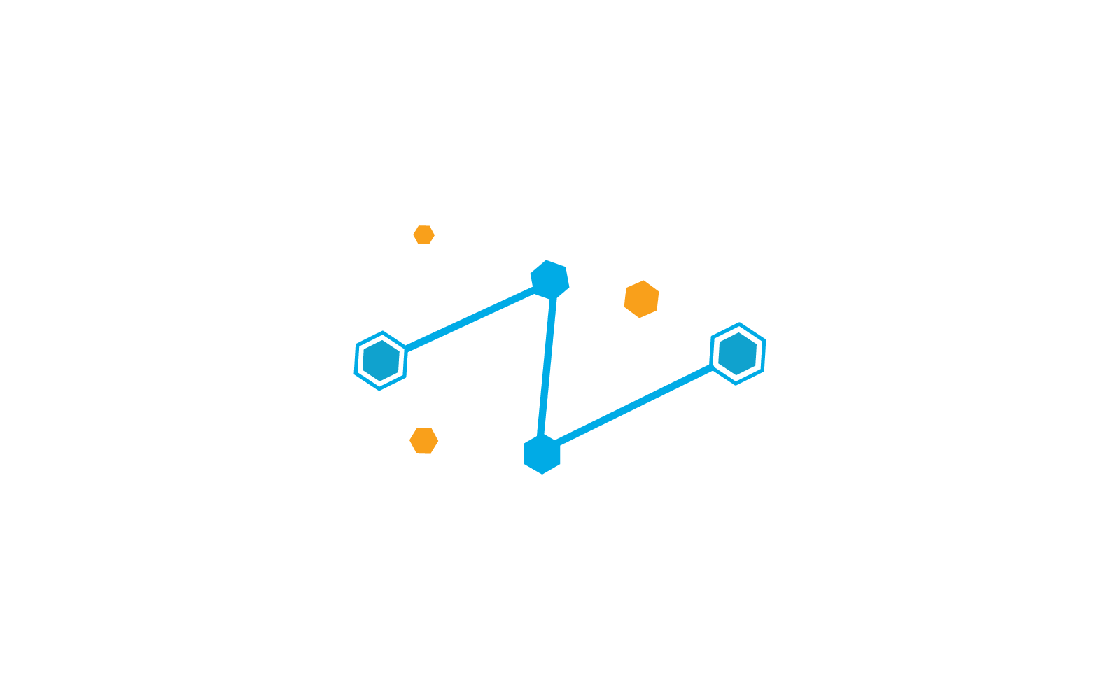 Molecule design illustration vector logo icon