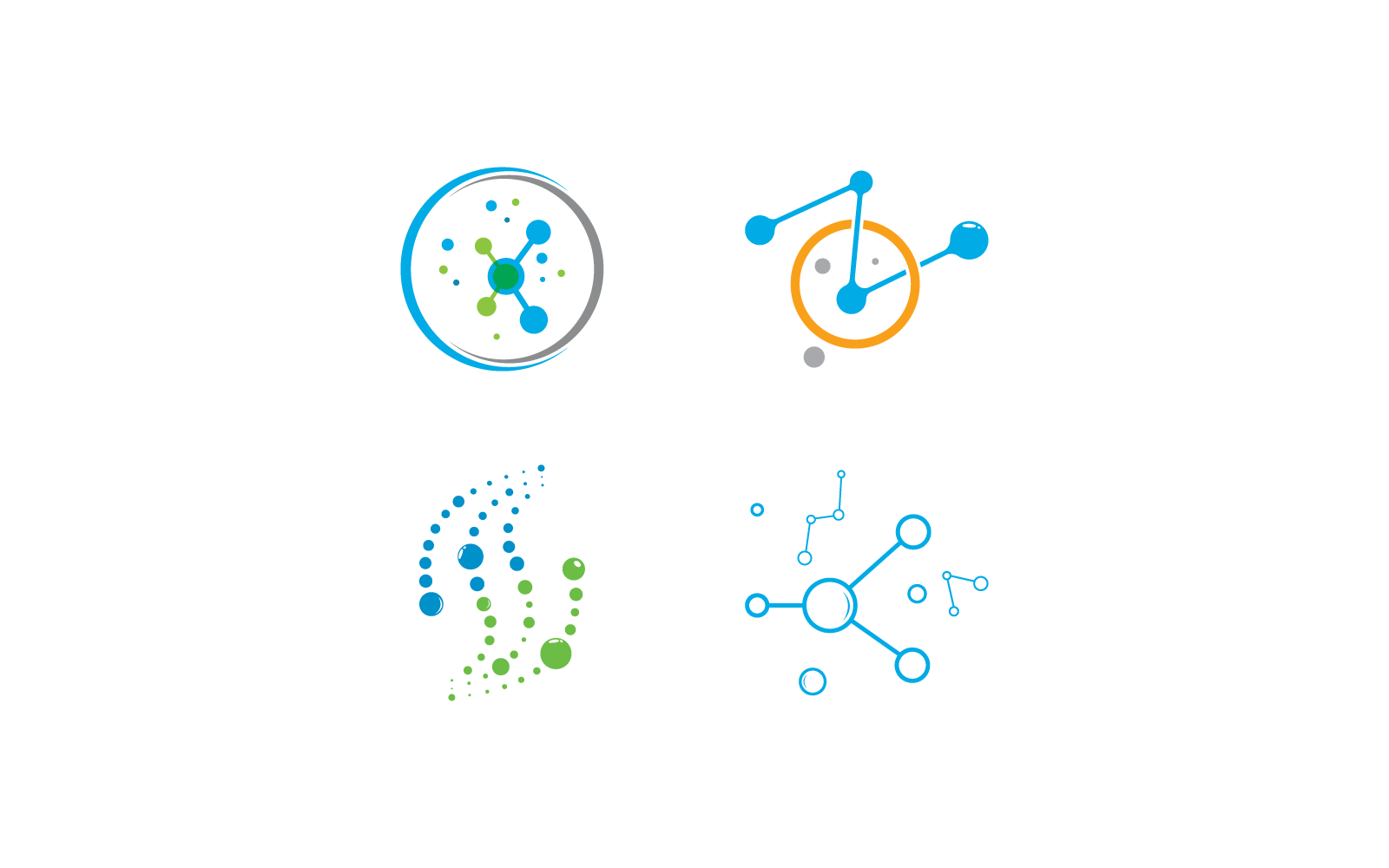 Molecule logo icon flat design template
