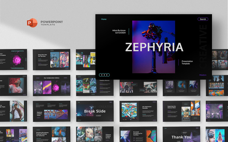 Zephyria - Creative Business Powerpoint Template PowerPoint Template