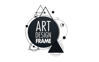 Art Deco frame for text Modern Art graphics for hipsters v.14