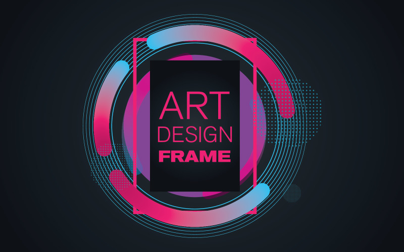 Art Deco frame for text Modern Art graphics for hipsters v.7 Illustration