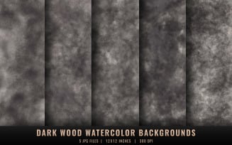 Dark Wood Watercolor Backgrounds