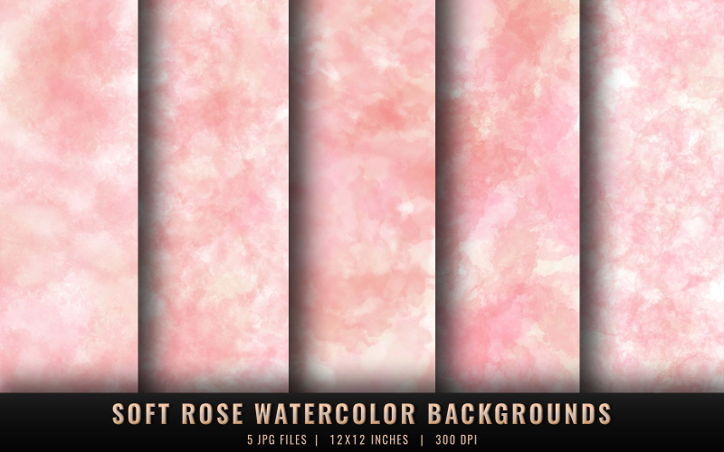 Soft Rose Watercolor Backgrounds