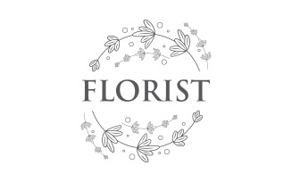 Beauty florist vector icon logo design template v.11