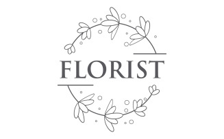 Beauty florist vector icon logo design template v.14