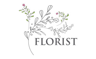 Beauty florist vector icon logo design template v.15