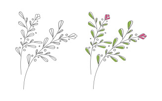 Beauty florist vector icon logo design template v.16