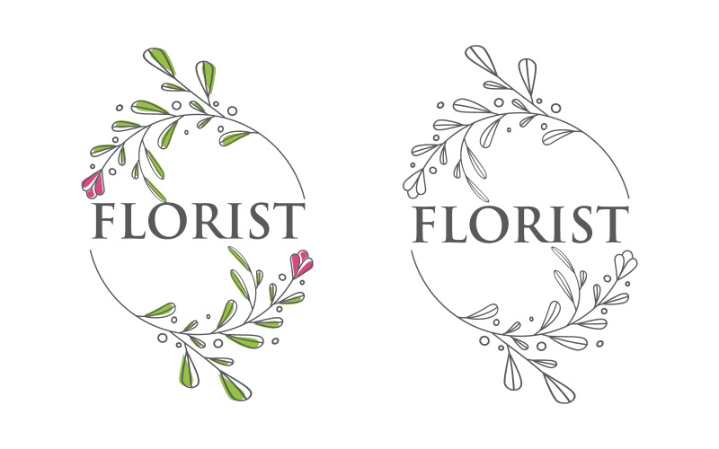 Beauty florist vector icon logo design template v.17 Logo Template