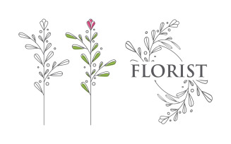 Beauty florist vector icon logo design template v.18