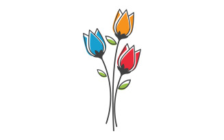 Beauty florist vector icon logo design template v.3