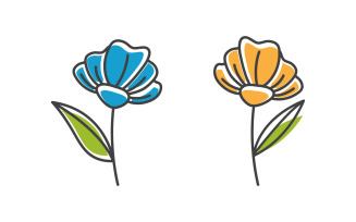 Beauty florist vector icon logo design template v.5