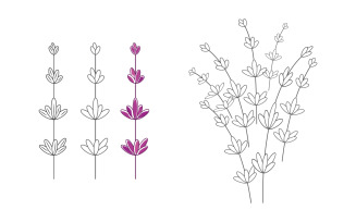 Beauty florist vector icon logo design template v.9