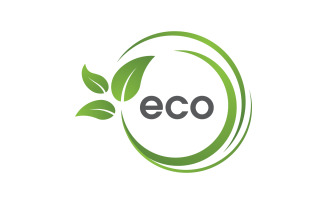 Bio eco Tree leaf ecology nature element illustration v.2