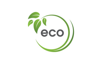 Bio eco Tree leaf ecology nature element illustration v.3