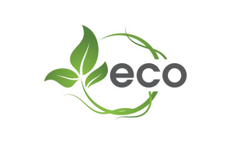 Bio eco Tree leaf ecology nature element illustration v.5