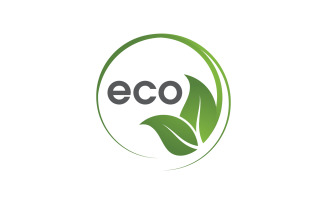 Bio eco Tree leaf ecology nature element illustration v.6