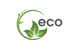 Bio eco Tree leaf ecology nature element illustration v.7