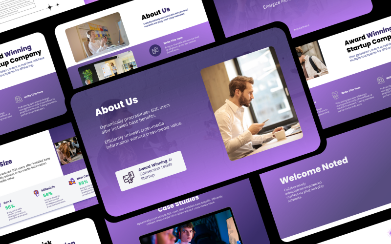 Energize - Business Pitch Deck Presentation PowerPoint Template