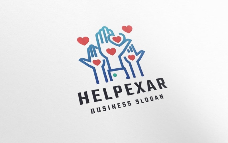 Helping Hand Charity Foundation Logo Logo Template