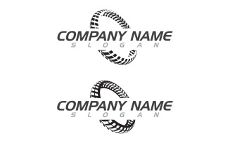 Tire vehicle vector icon logo illustration design template v.10