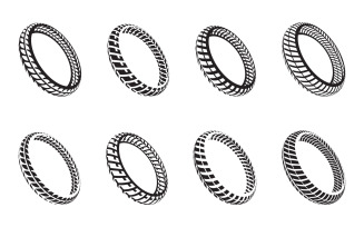 Tire vehicle vector icon logo illustration design template v.11