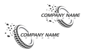 Tire vehicle vector icon logo illustration design template v.2