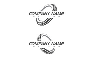 Tire vehicle vector icon logo illustration design template v.3