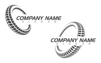 Tire vehicle vector icon logo illustration design template v.5