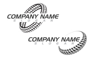 Tire vehicle vector icon logo illustration design template v.6