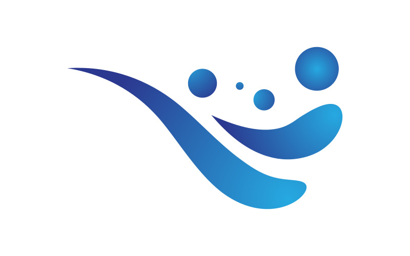 Water wave splash sea element, ocean liquid v.10 Logo Template