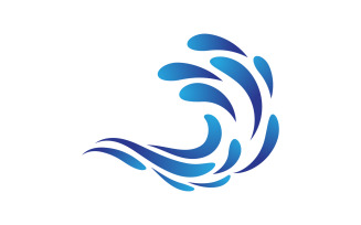 Water wave splash sea element, ocean liquid v.11