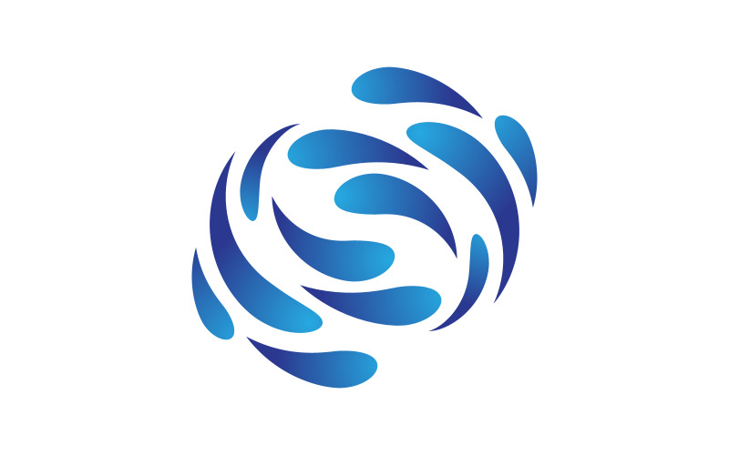 Water wave splash sea element, ocean liquid v.12 Logo Template