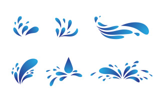 Water wave splash sea element, ocean liquid v.1