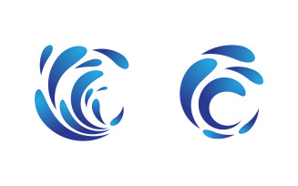 Water wave splash sea element, ocean liquid v.3