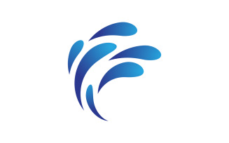 Water wave splash sea element, ocean liquid v.4