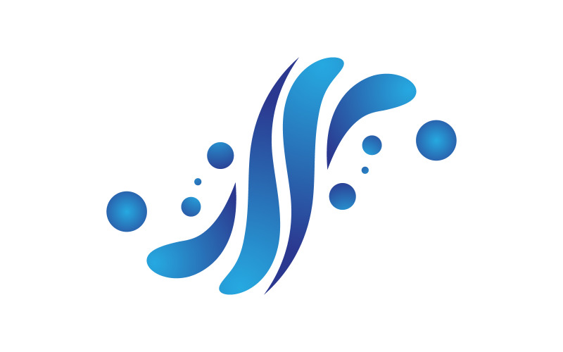 Water wave splash sea element, ocean liquid v.8 Logo Template