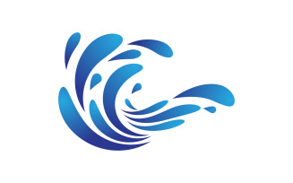 Water wave splash sea element, ocean liquid v.9
