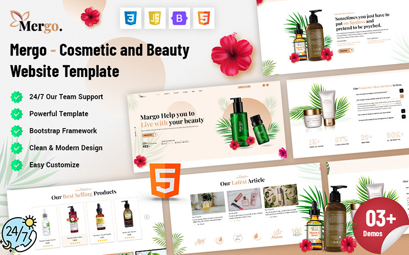 Mergo - Cosmetic and Beauty Website Template