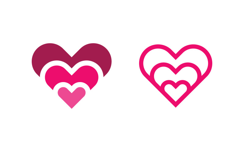Beauty Love Vector icon illustration design Template v.11 Illustration