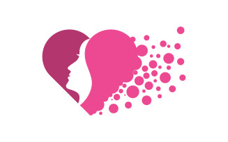 Beauty Woman face silhouette character illustration v.5