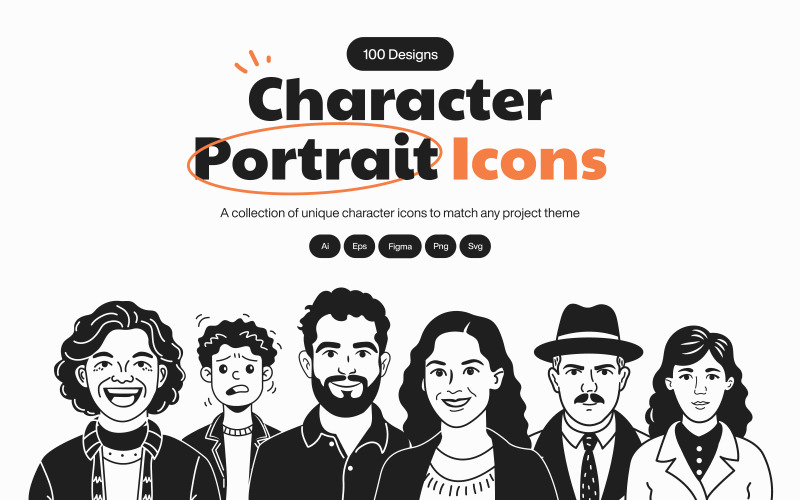 Character Portrait Icon Set