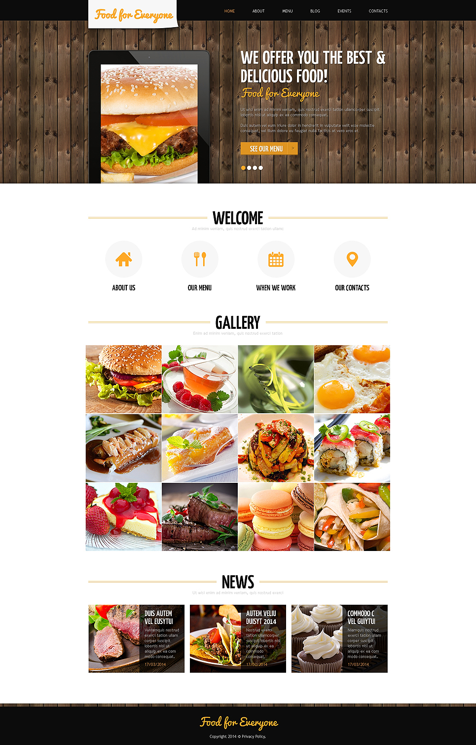 Cafe Responsive Joomla Template New Screenshots BIG