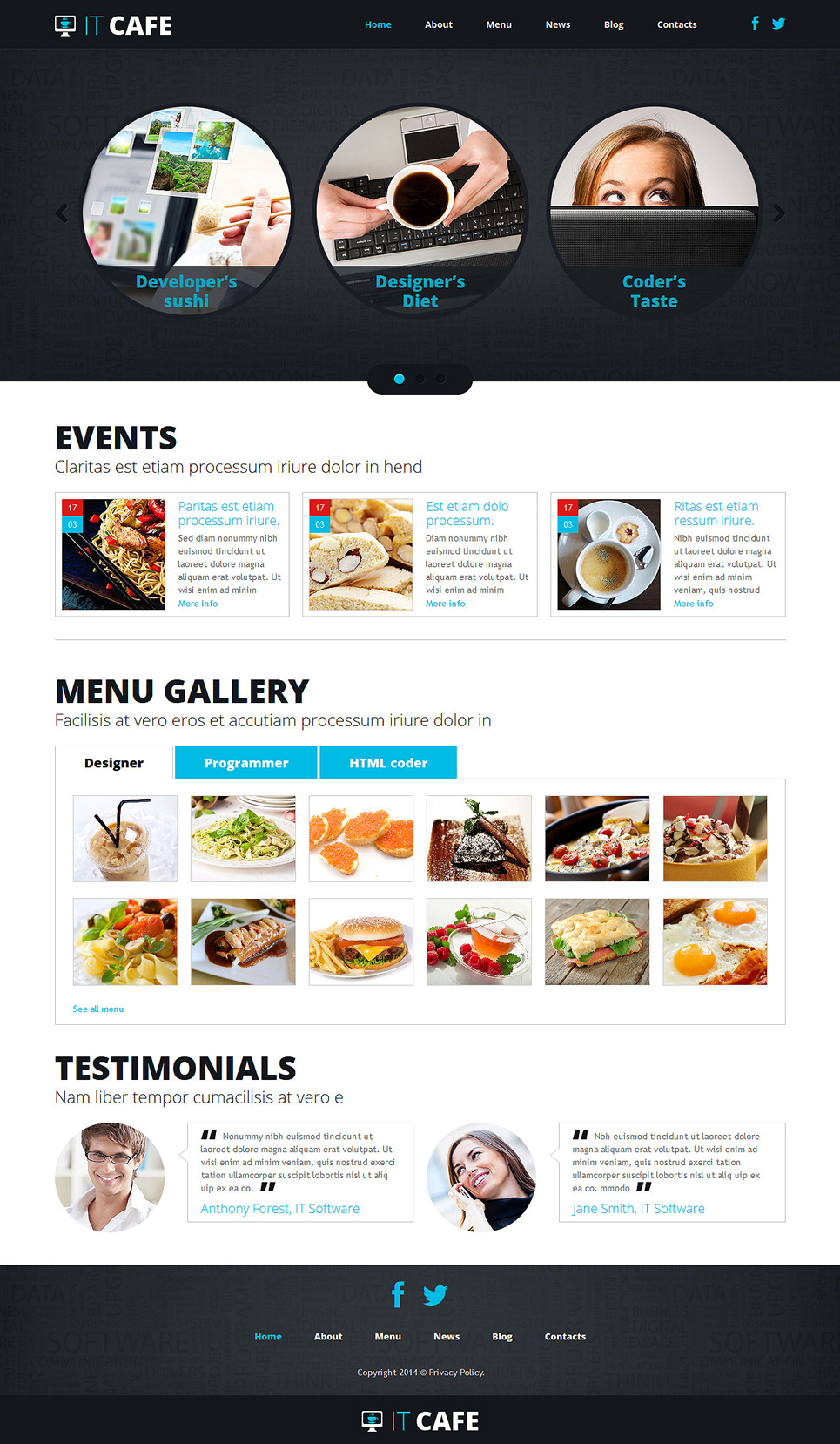 Cafe Responsive Joomla Template New Screenshots BIG