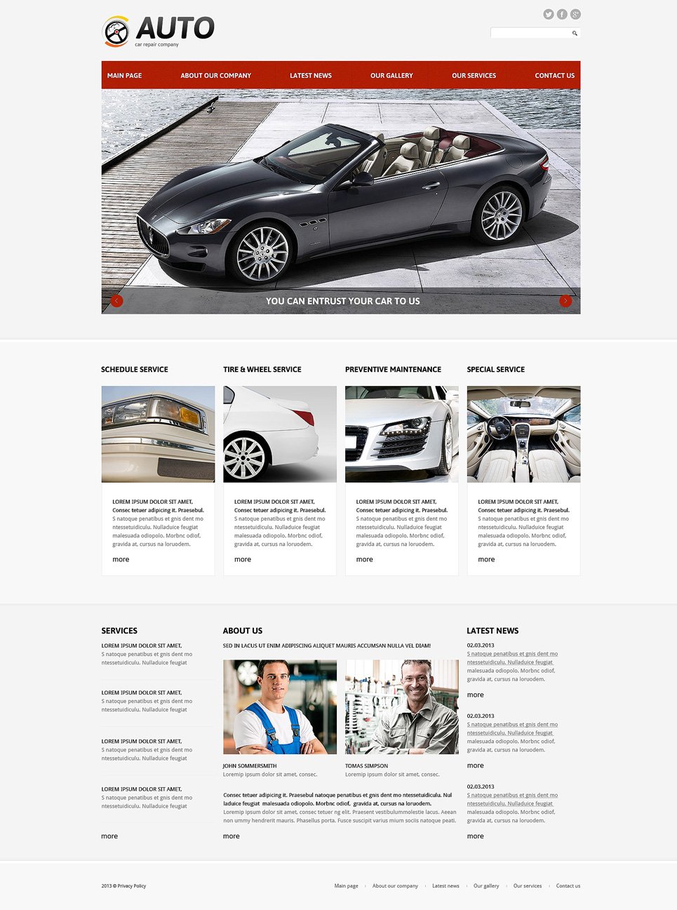 Car Repair Responsive Joomla Template New Screenshots BIG